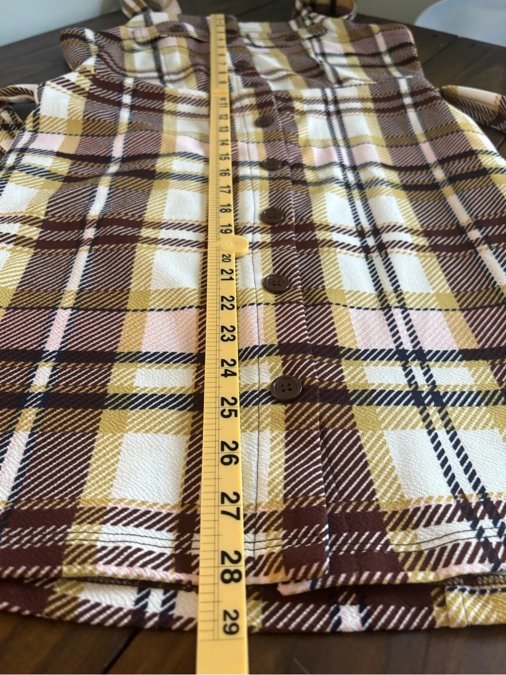 Almost Famous Plaid Mini Dress Tie Belt SZ M 90's Retro